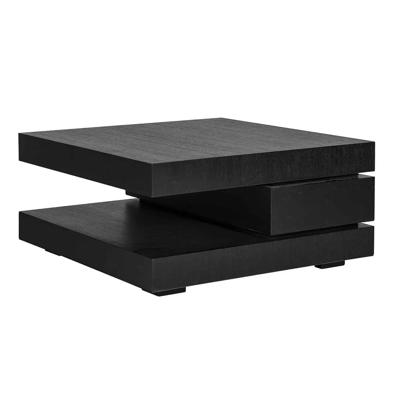 6505 BLACK - Stolik kawowy Oakura blok C (Czarny)
