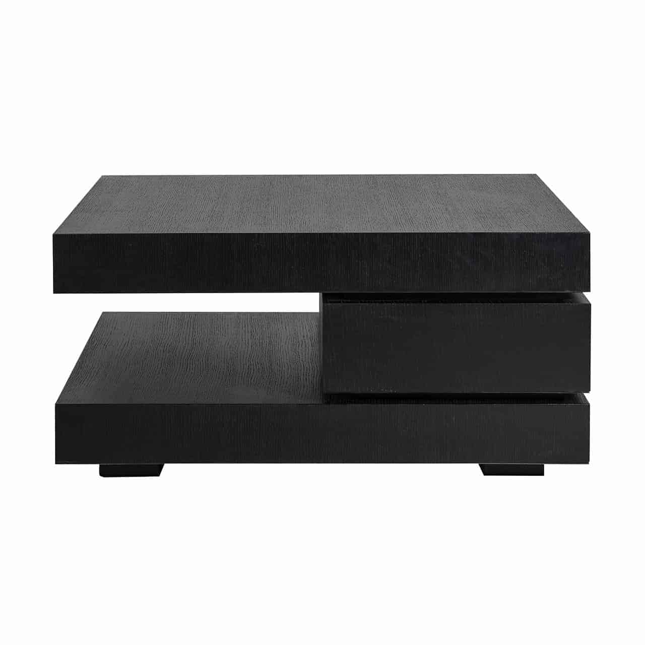 6505 BLACK - Stolik kawowy Oakura blok C (Czarny)