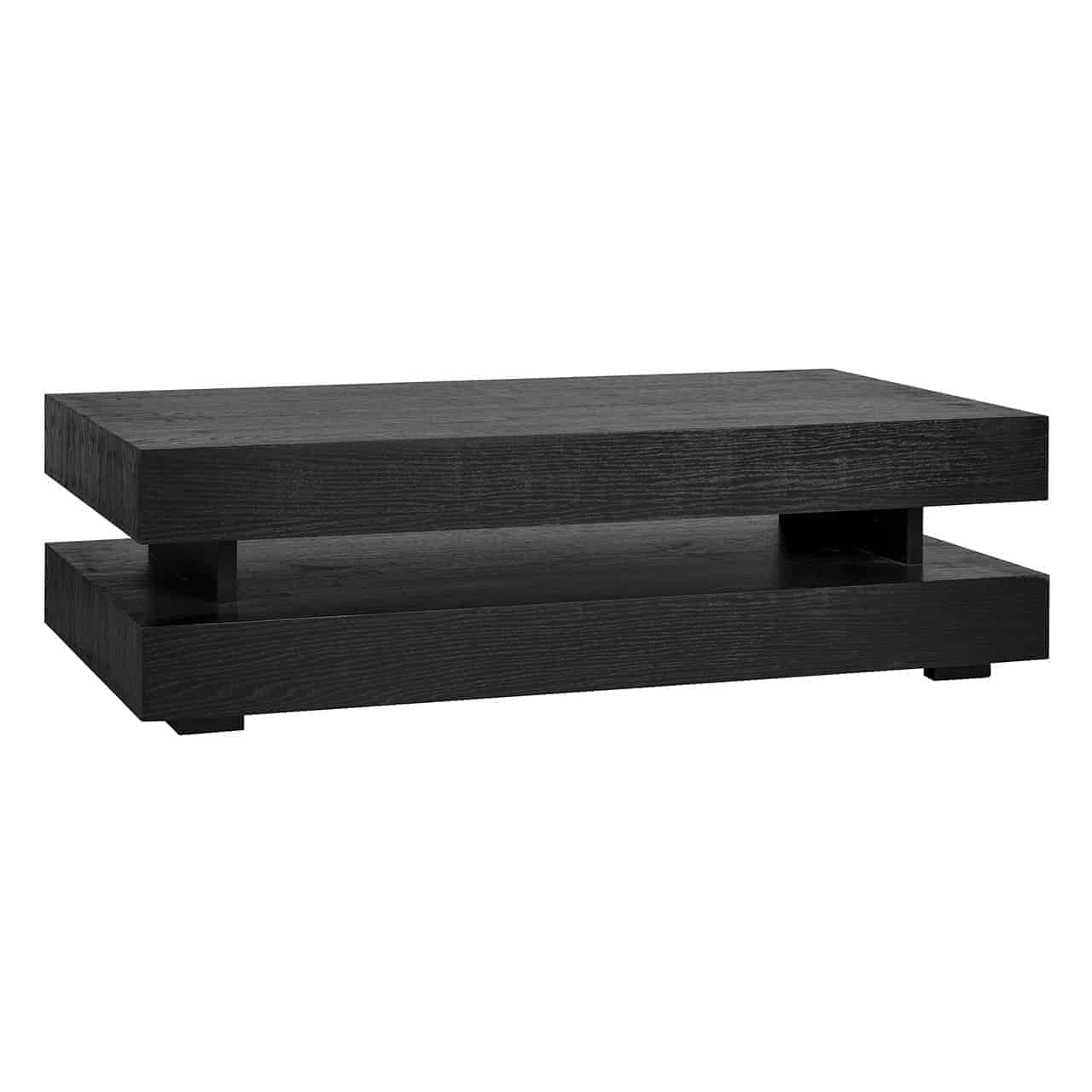 6506 BLACK - Stolik kawowy Oakura blok H (Czarny)