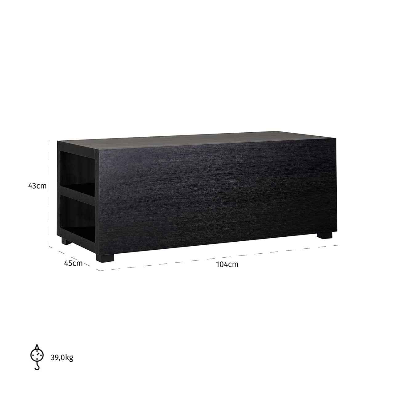 6524 BLACK - Element sofy Oakura (czarny)