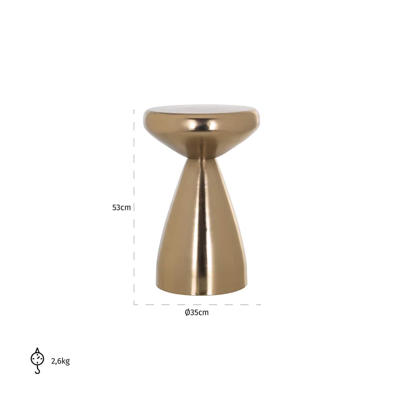 825166 - Stolik końcowy Arlo (Złoty)
