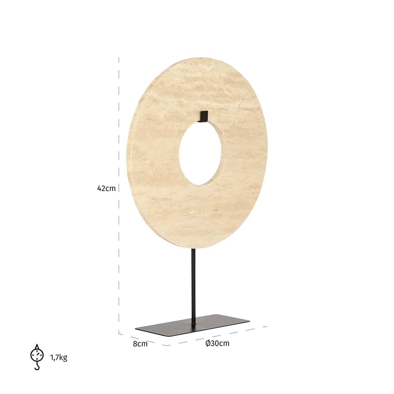 -FO-0050 - Stojak dekoracyjny Manou duży (Beżowy)