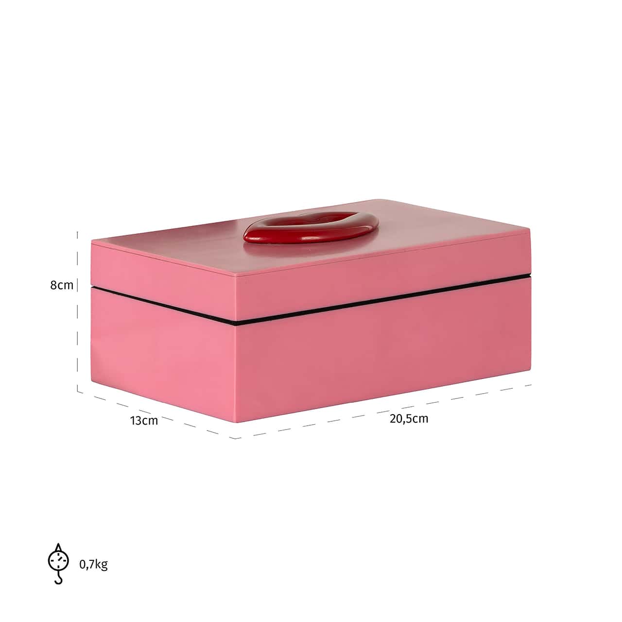 -JB-0059 - Pudełko na biżuterię Charis (różowe)