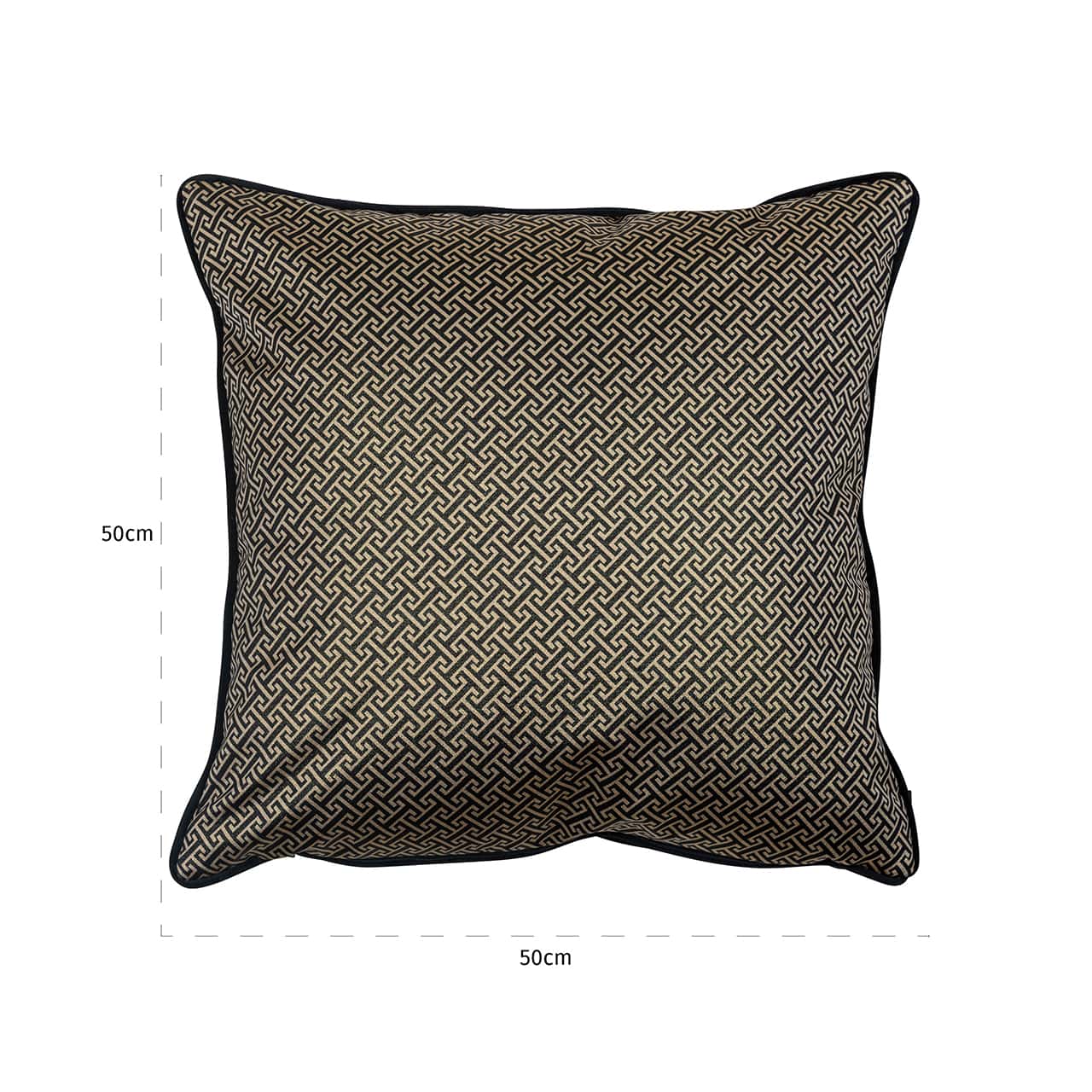 -KU-0082 - Poduszka Joey 50x50 (Donna-21056-Geo Classic Big 9999 Black)