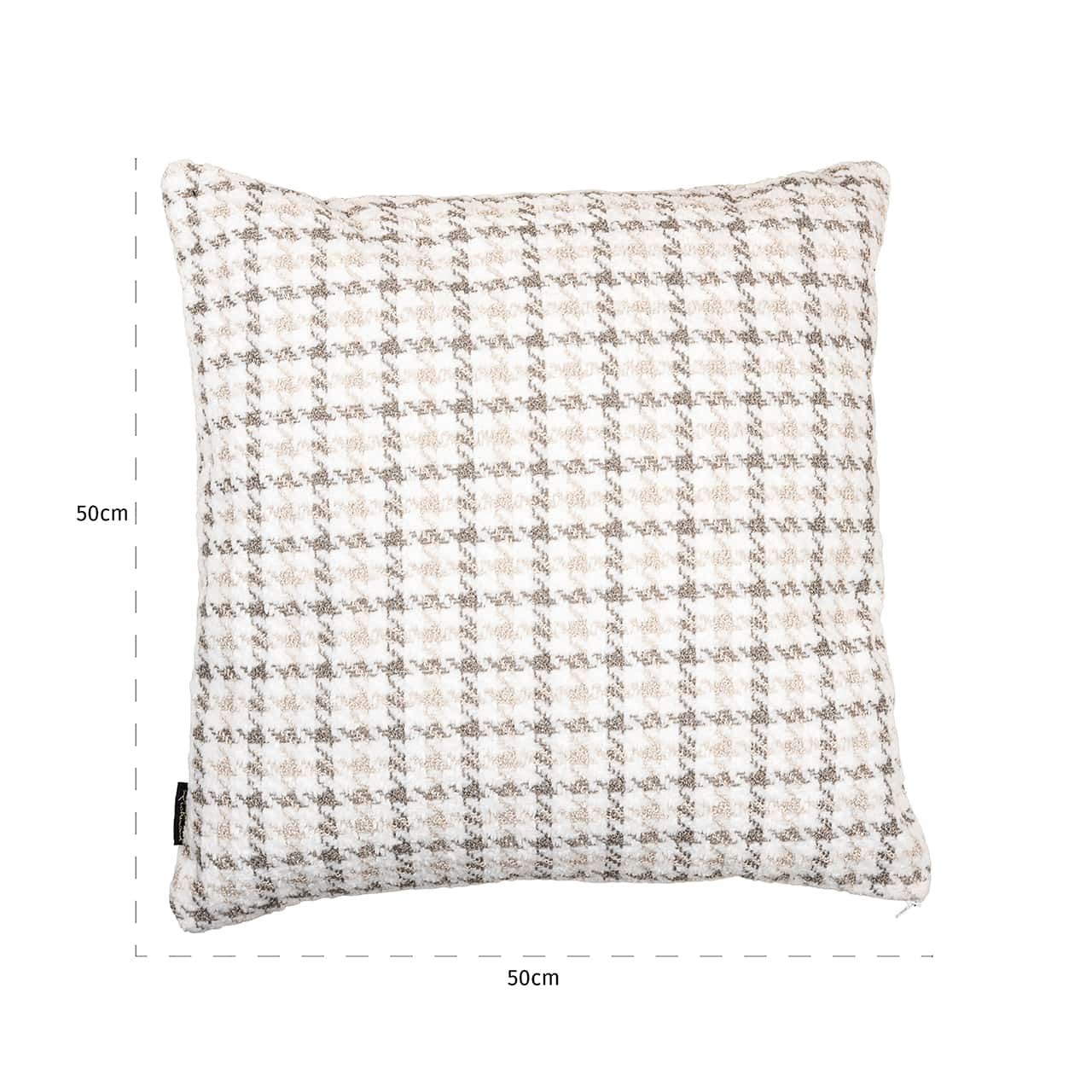 -KU-0088 - Poduszka Juno naturalna 50x50 (Paw 01 natura)