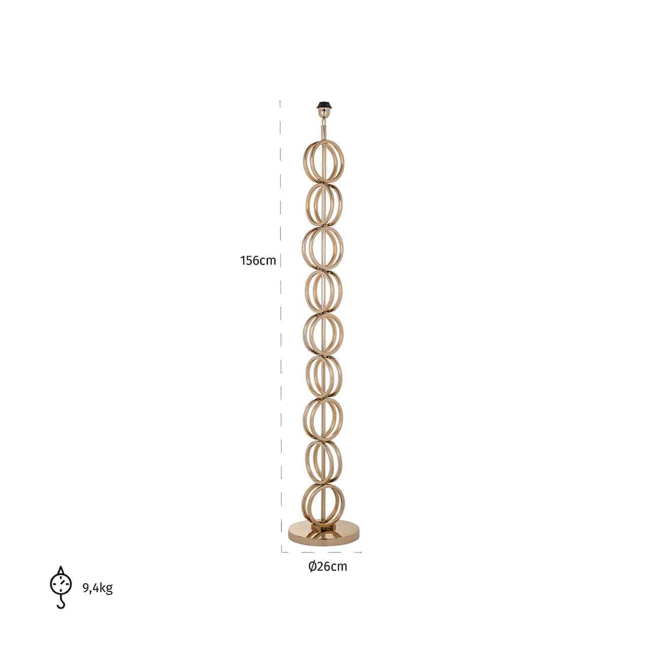 -LB-0071 - Lampa podłogowa Adyson złota (Złota)