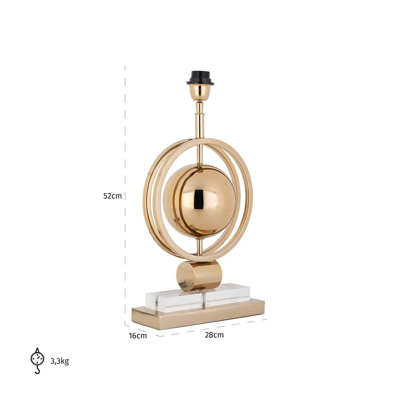-LB-0072 - Lampa stołowa Averil złota (Złota)