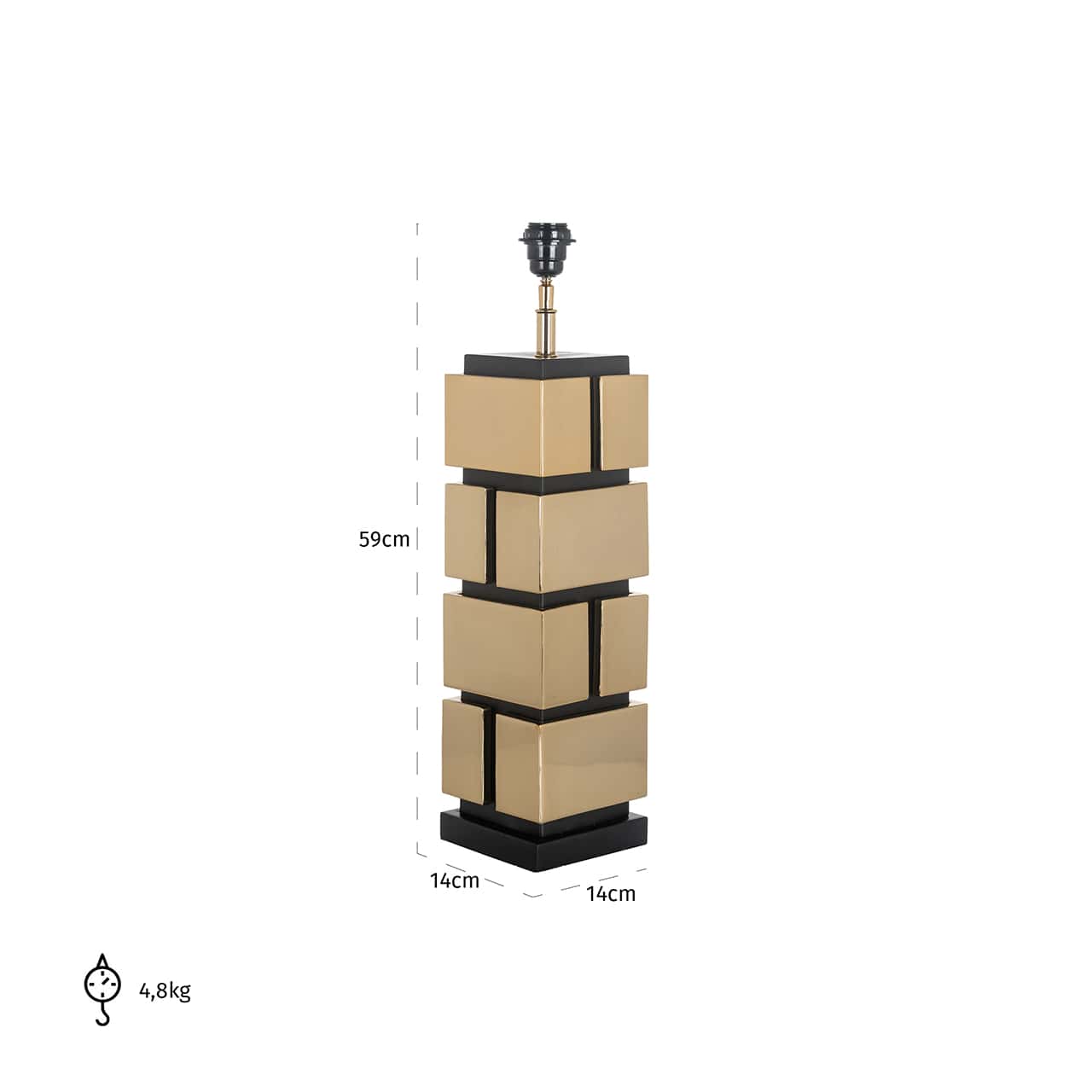 -LB-0135 - Lampa stołowa Jazz (Czarny/Złoty)