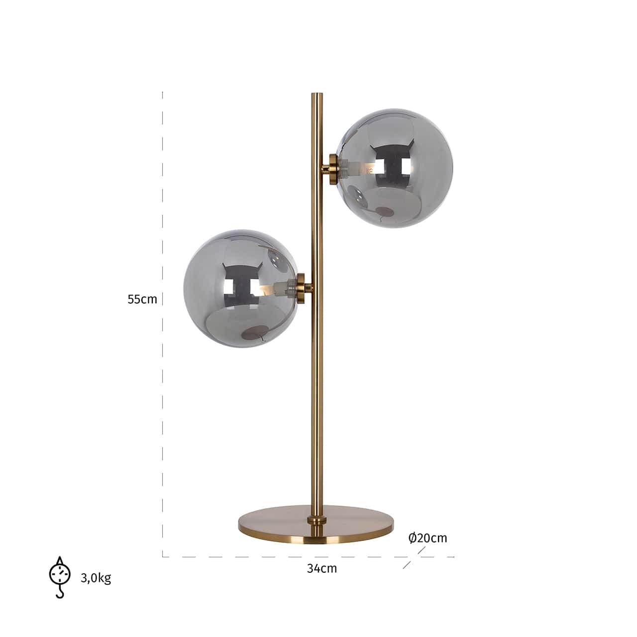 -LB-0137 - Lampa stołowa Lise (Szczotkowane Złoto)
