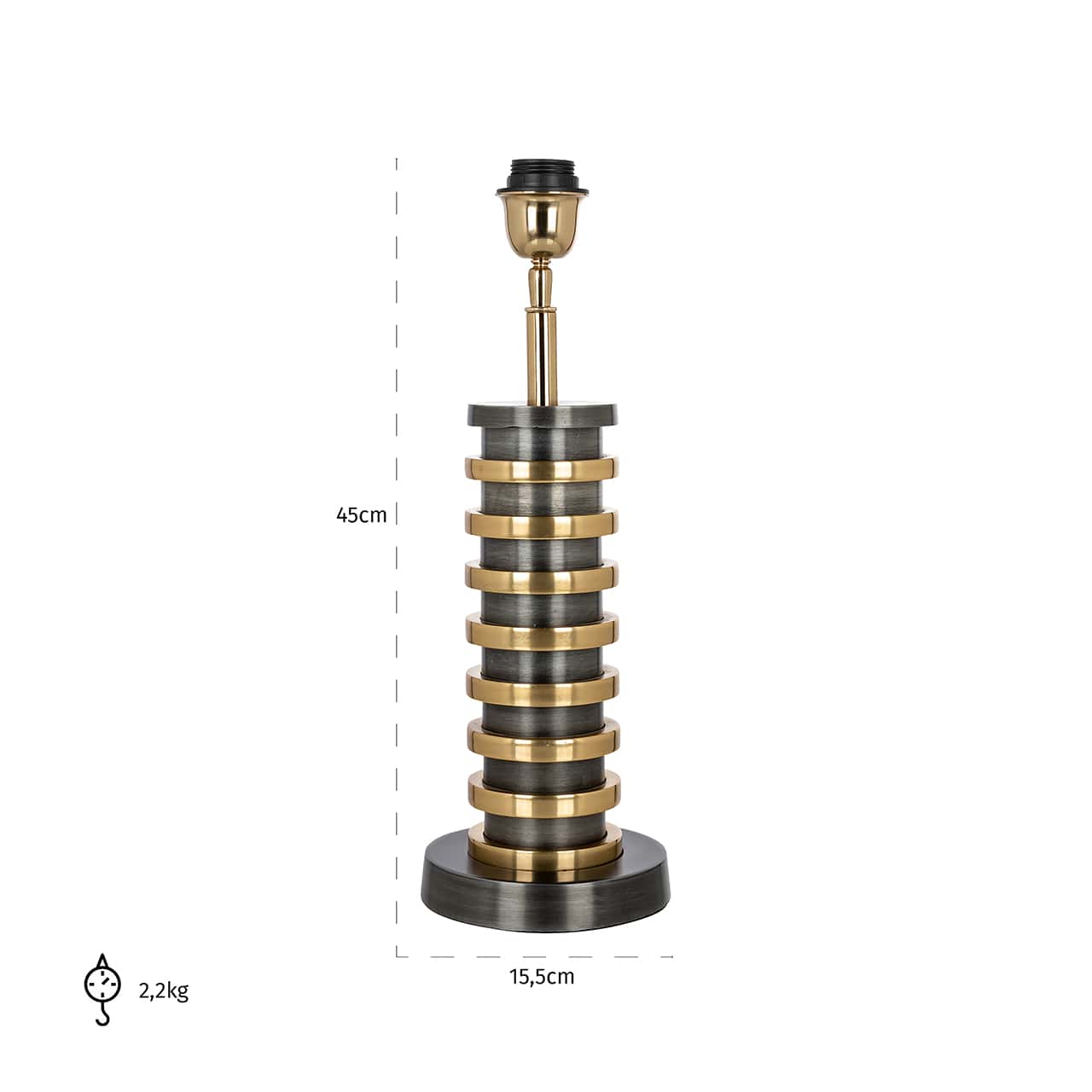 -LB-0143 - Lampa stołowa Jaline (Czarny/Złoty)