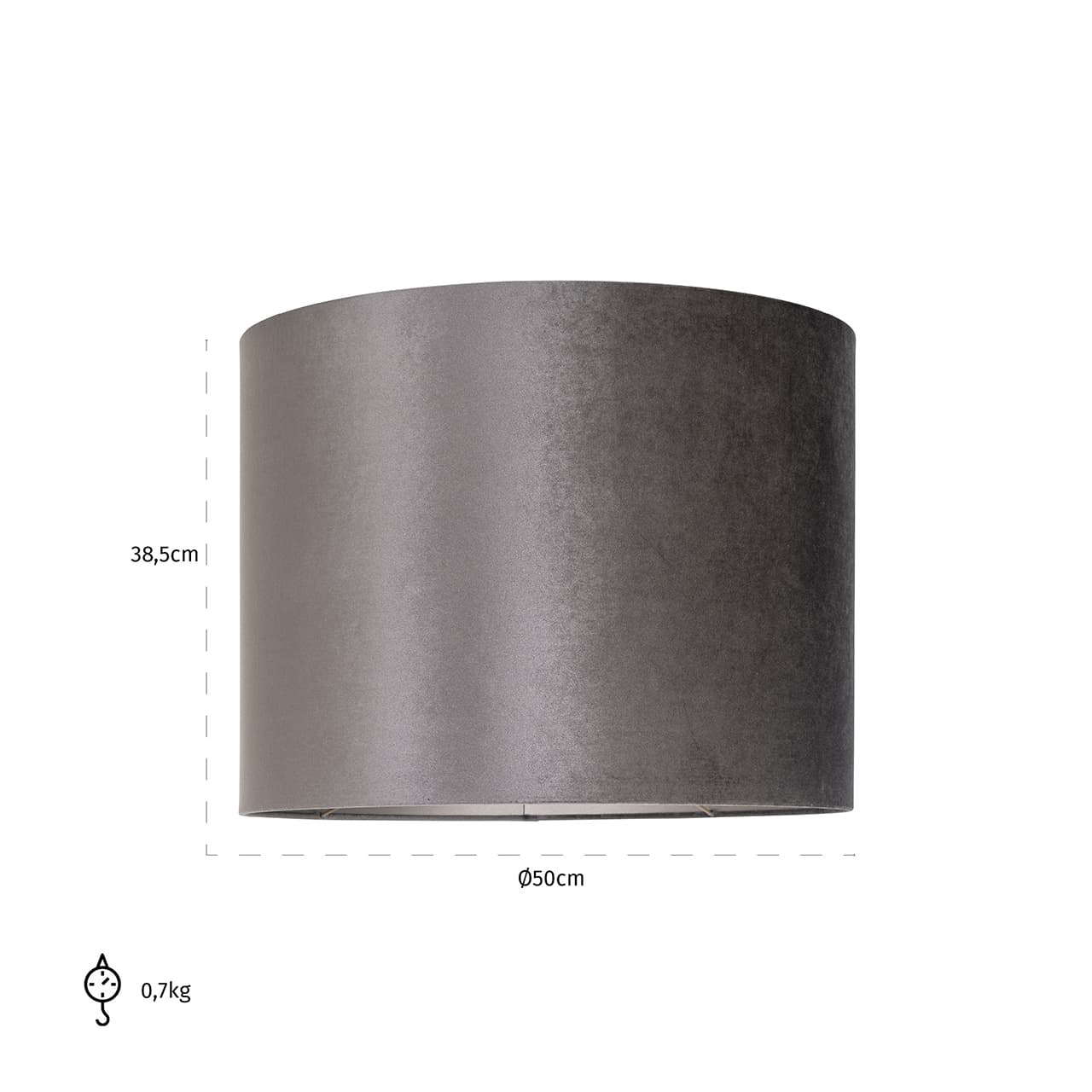 -LK-0051 XL - Klosz Antracyt Cylinder 50Ř (Włoski-7981 Antracyt)