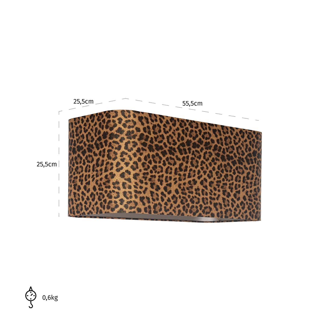 -LK-0054 RECTANGLE - Klosz Ollie prostokątny (Donna-21056-Ollie 8014 Brown)