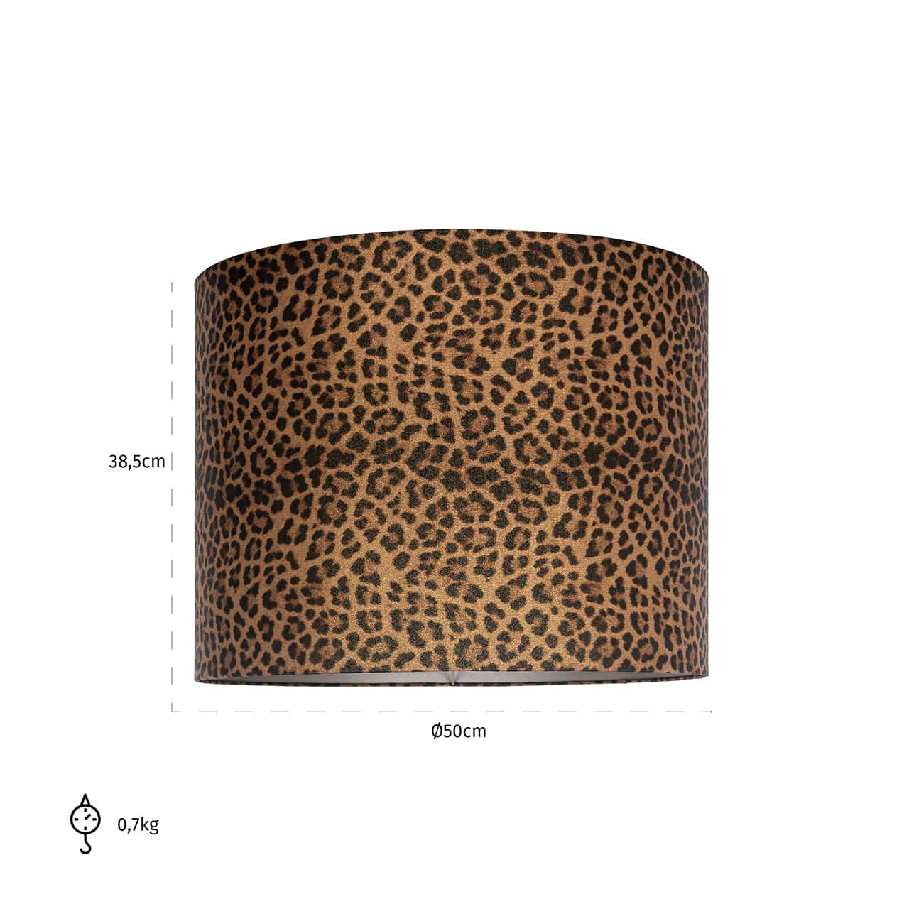 -LK-0054 XL - Abażur Ollie cylindryczny 50 Ø (Donna-21056-Ollie 8014 Brown)