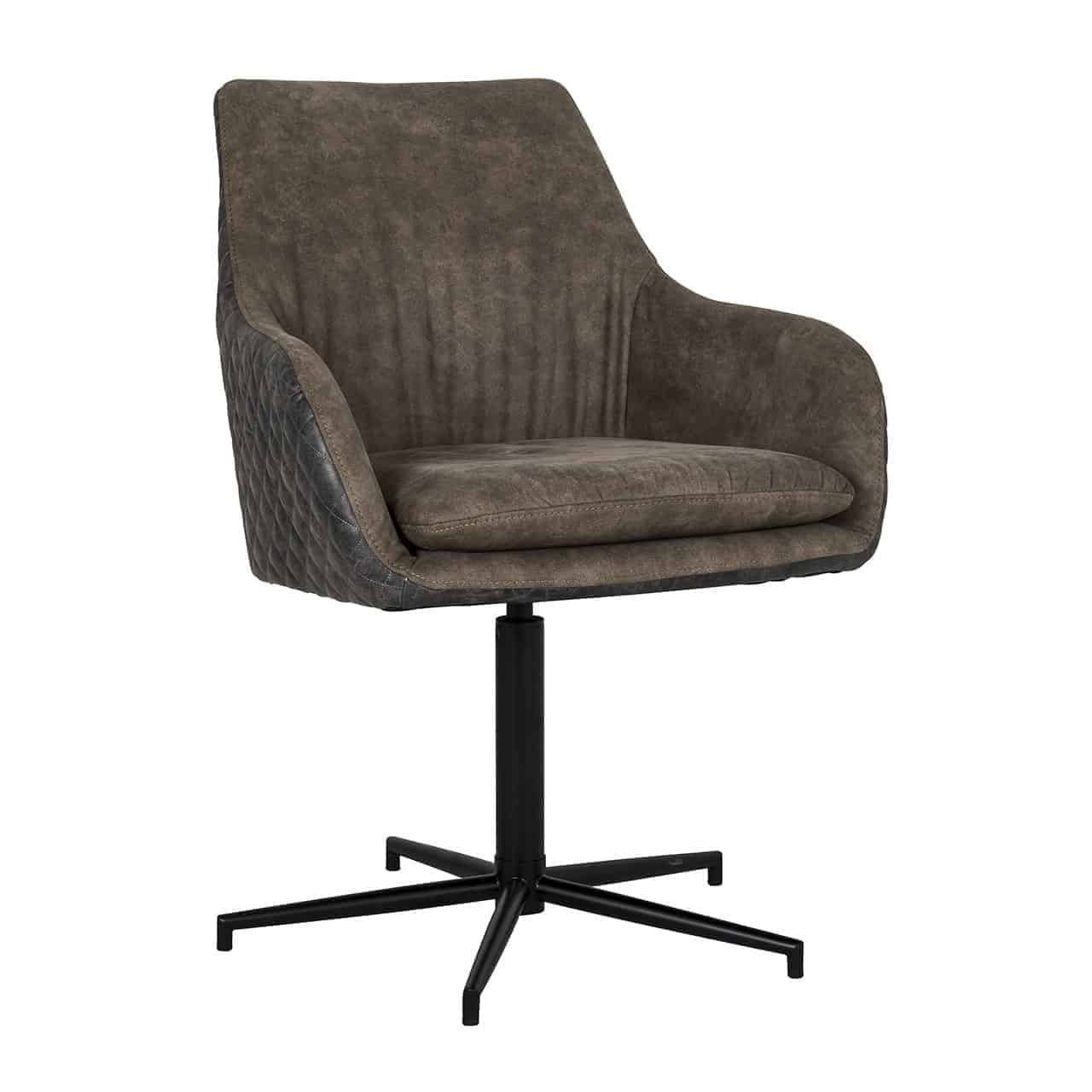 S4408 LEG BLACK - Krzesło Lucy z obrotowymi czarnymi nogami