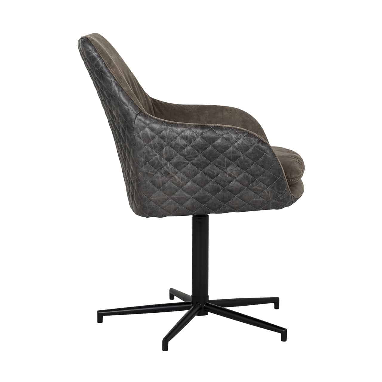 S4408 LEG BLACK - Krzesło Lucy z obrotowymi czarnymi nogami