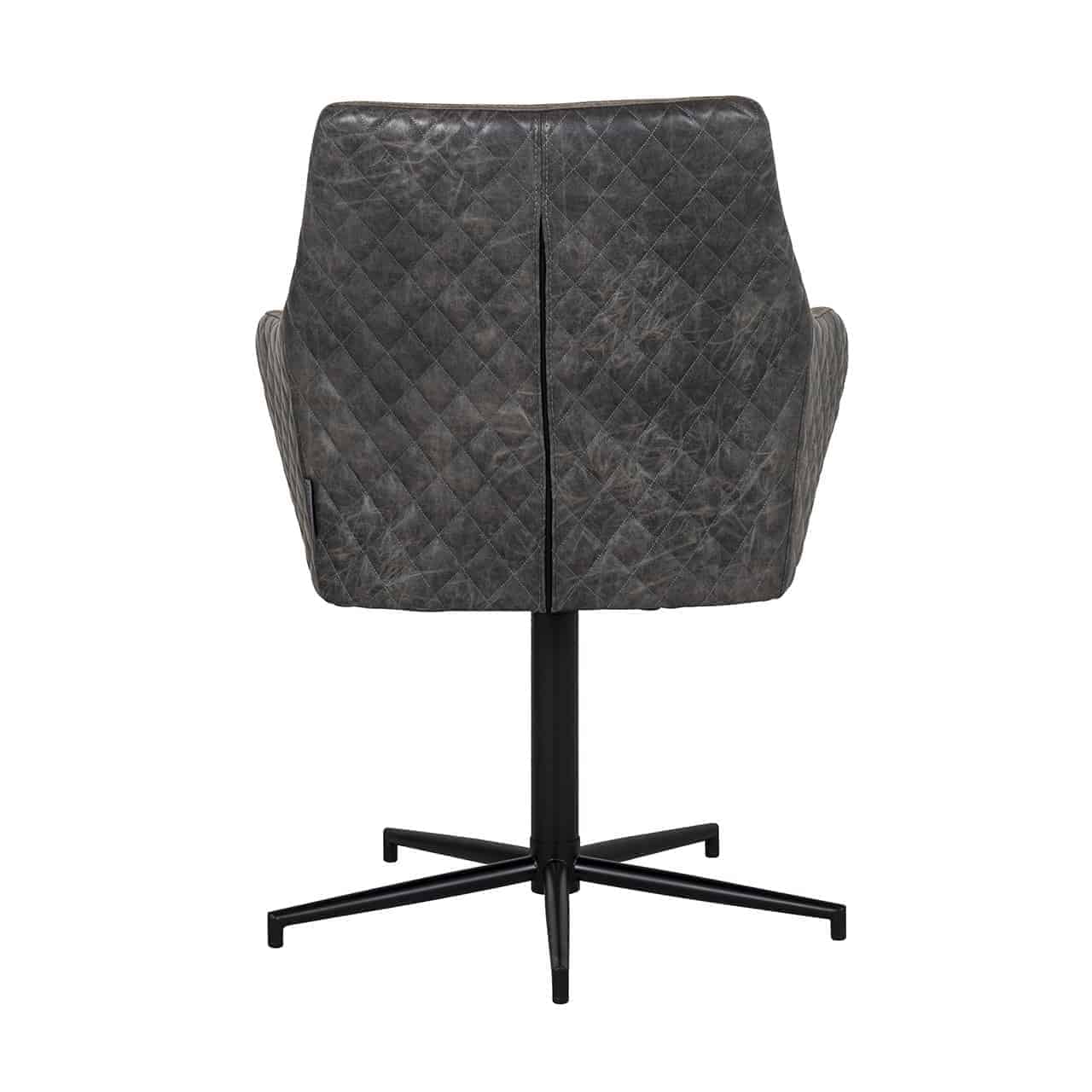 S4408 LEG BLACK - Krzesło Lucy z obrotowymi czarnymi nogami