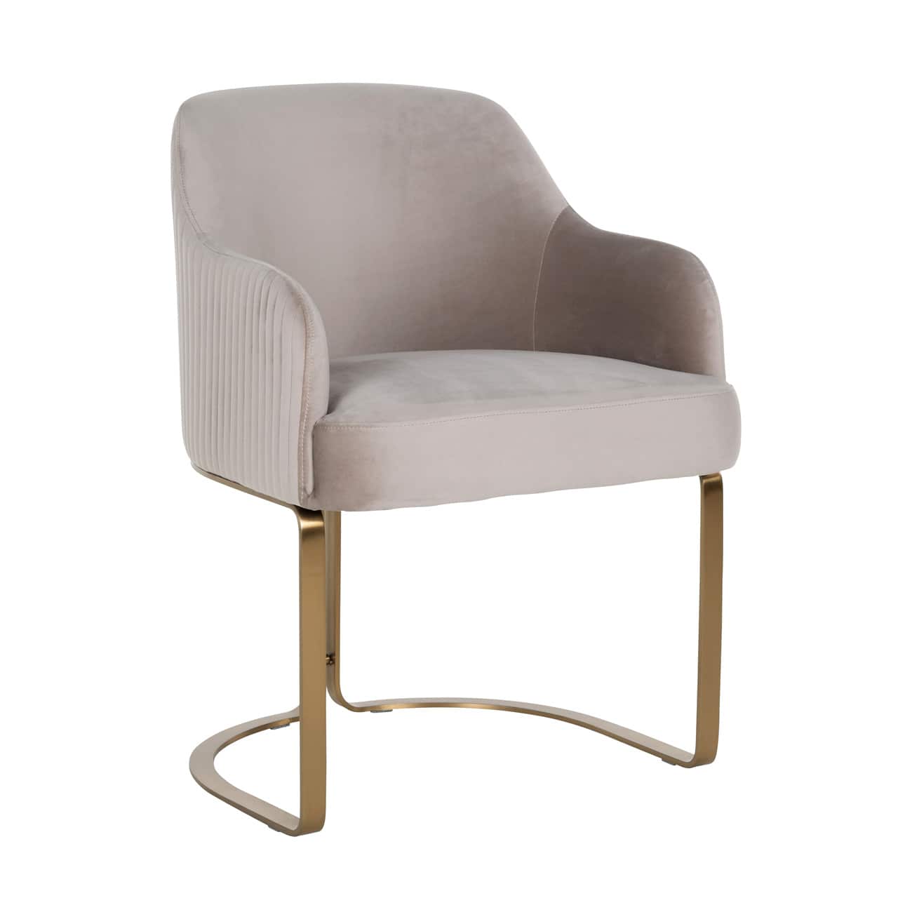 S4492 FR KHAKI VELVET - Krzesło Hadley khaki aksamit trudnopalny (FR-Quartz 903 Khaki)