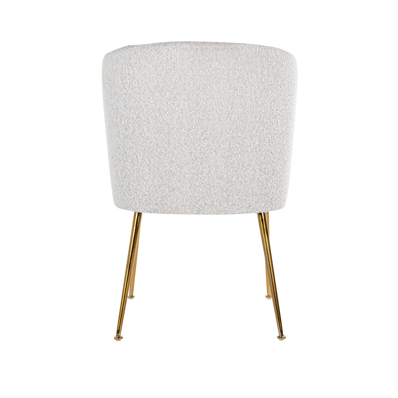 S4506 WHITE BOUCLÉ - Krzesło Cannon białe bouclé / szczotkowane złoto (Copenhagen 900 Bouclé White)