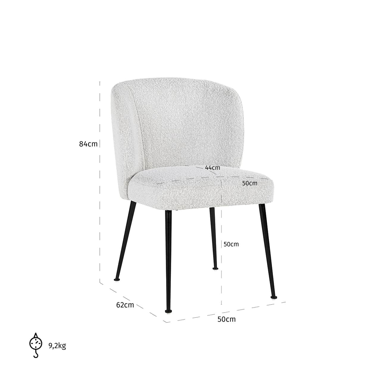 S4507 WHITE BOUCLÉ - Flesh Fallon White Bouclé / czarny (Copenhagen 900 Bouclé White)