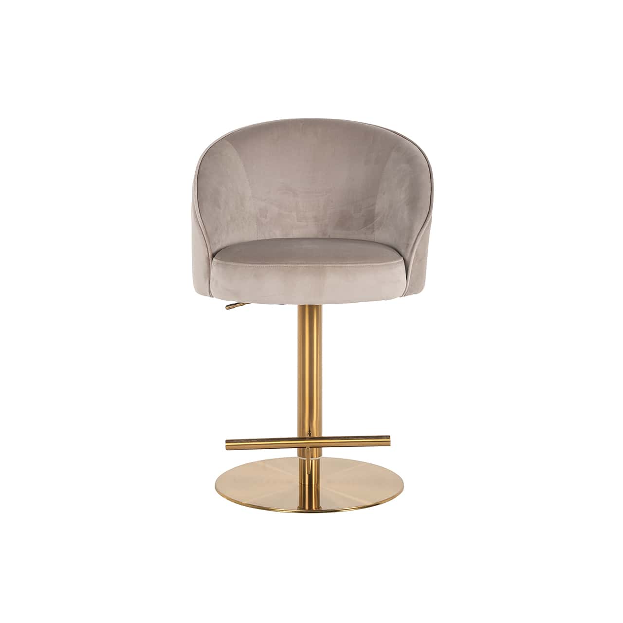 S4554 KHAKI VELVET - Hoker barowy Zabi obrotowy welur khaki (Kwarc Khaki 903)