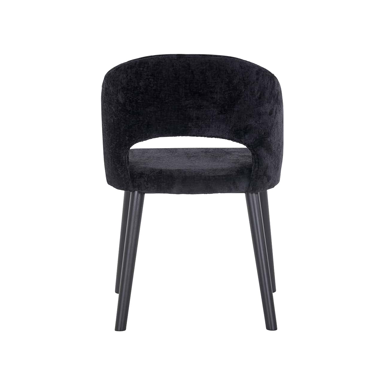 S4560 BLACK CHENILLE - Krzesło Savoy czarne szenilowe (Bergen 809 czarne szenilowe)