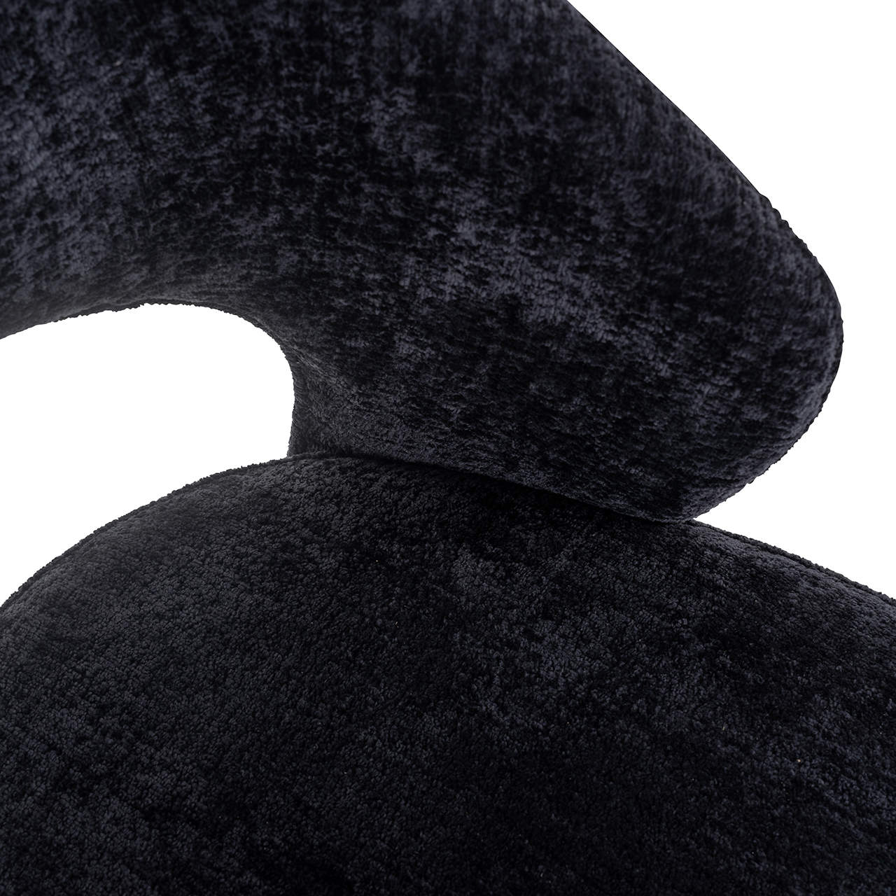 S4560 BLACK CHENILLE - Krzesło Savoy czarne szenilowe (Bergen 809 czarne szenilowe)