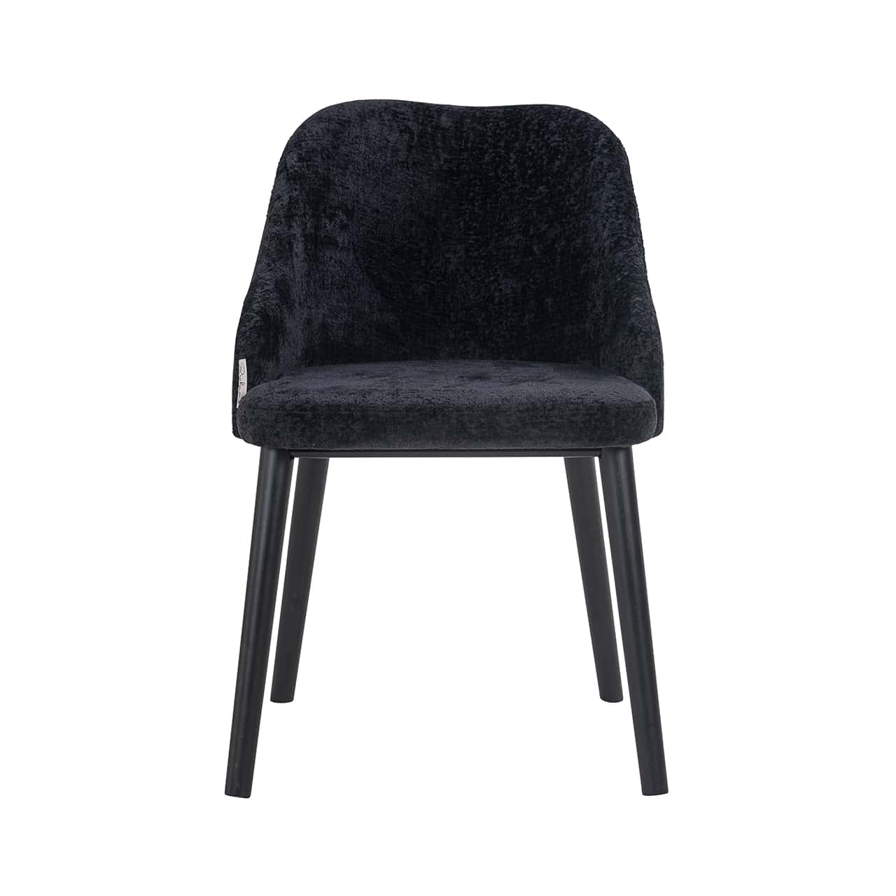 S4563 BLACK CHENILLE - Krzesło Twiggy czarne szenilowe (Bergen 809 czarne szenilowe)