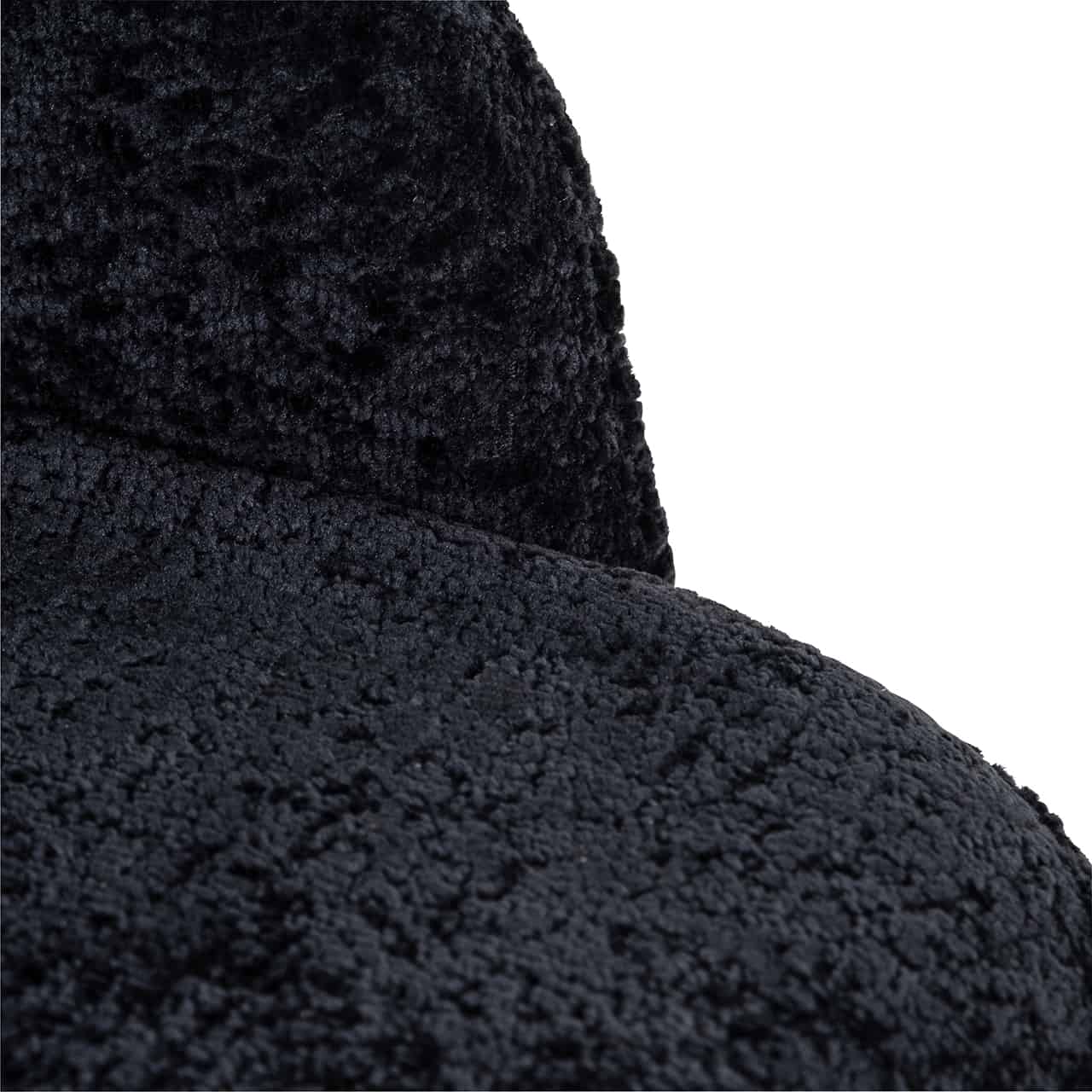S4563 BLACK CHENILLE - Krzesło Twiggy czarne szenilowe (Bergen 809 czarne szenilowe)
