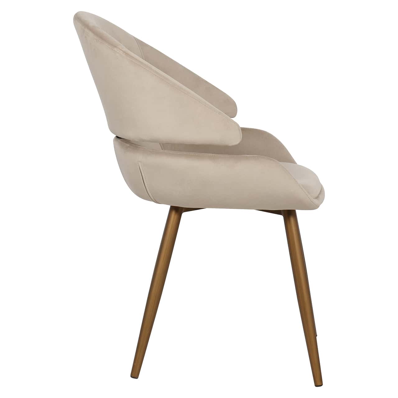 S4569 KHAKI VELVET - Krzesło Denny aksamit khaki (zestaw 2 szt.) (Quartz Khaki 903)