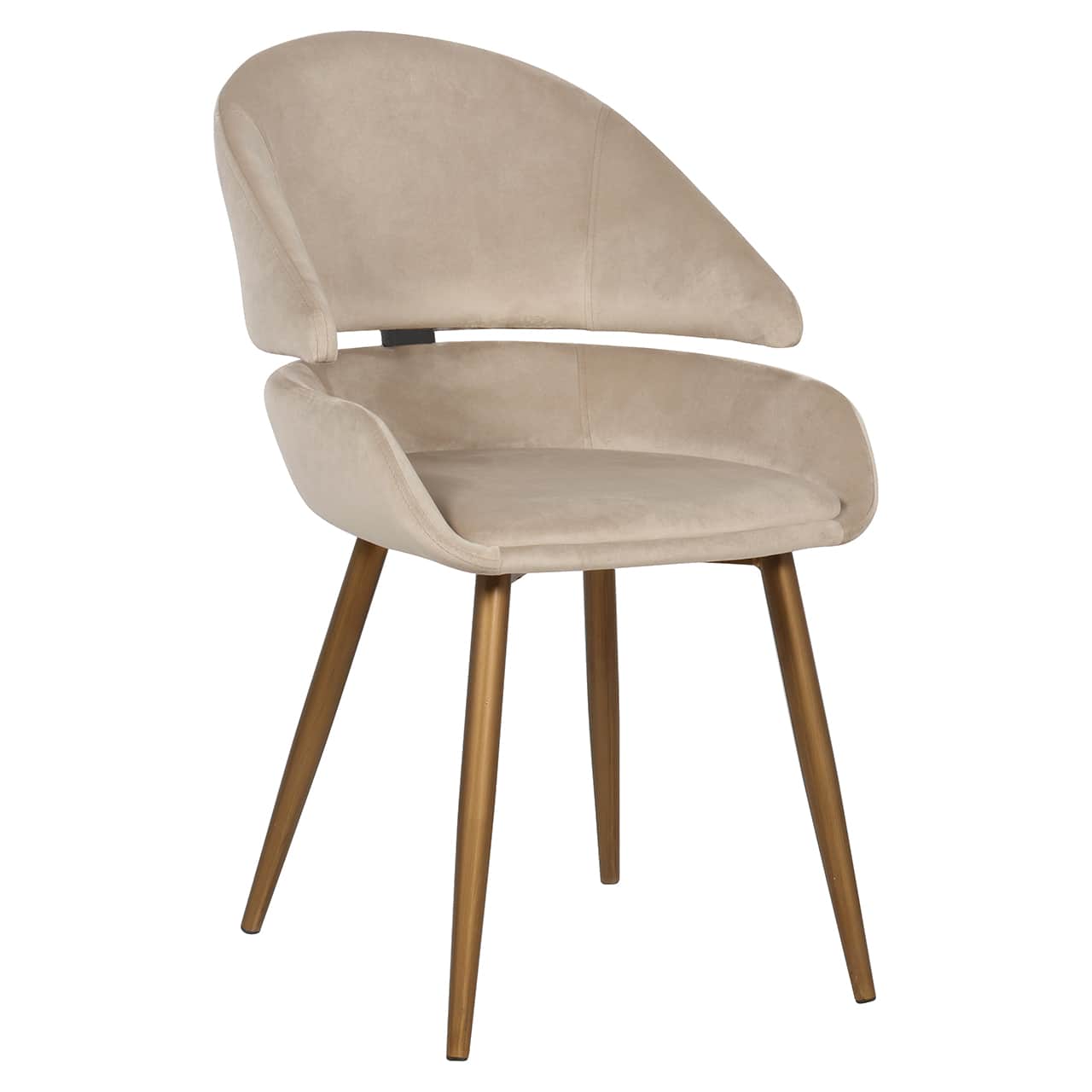 S4569 KHAKI VELVET - Krzesło Denny aksamit khaki (zestaw 2 szt.) (Quartz Khaki 903)