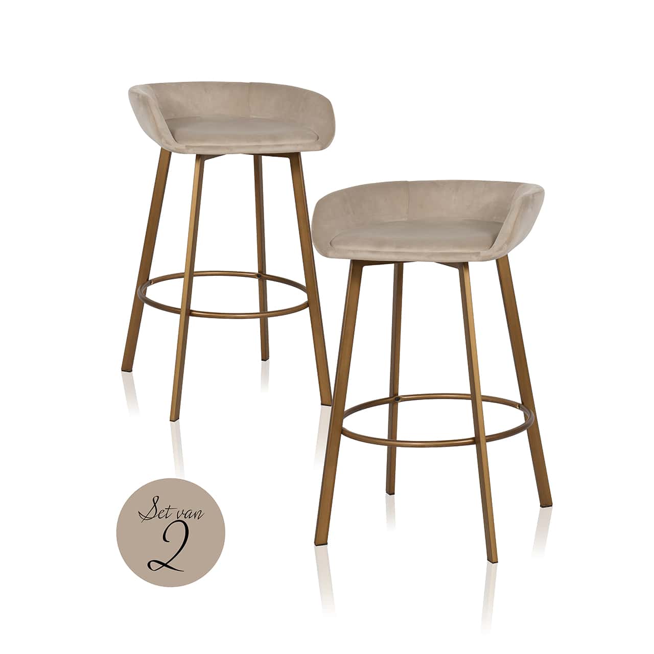 S4570 KHAKI VELVET - Hoker barowy Cressida