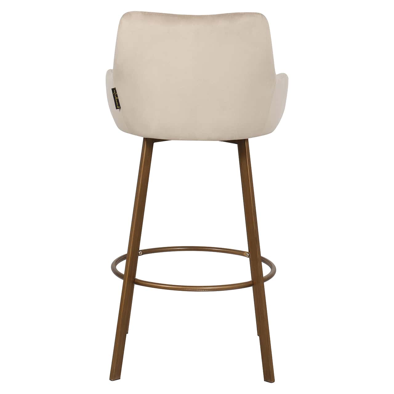 S4571 KHAKI VELVET - Hoker barowy Cressida z aksamitu khaki z wysokim oparciem (zestaw 2 szt.) (Quartz Khaki 903)