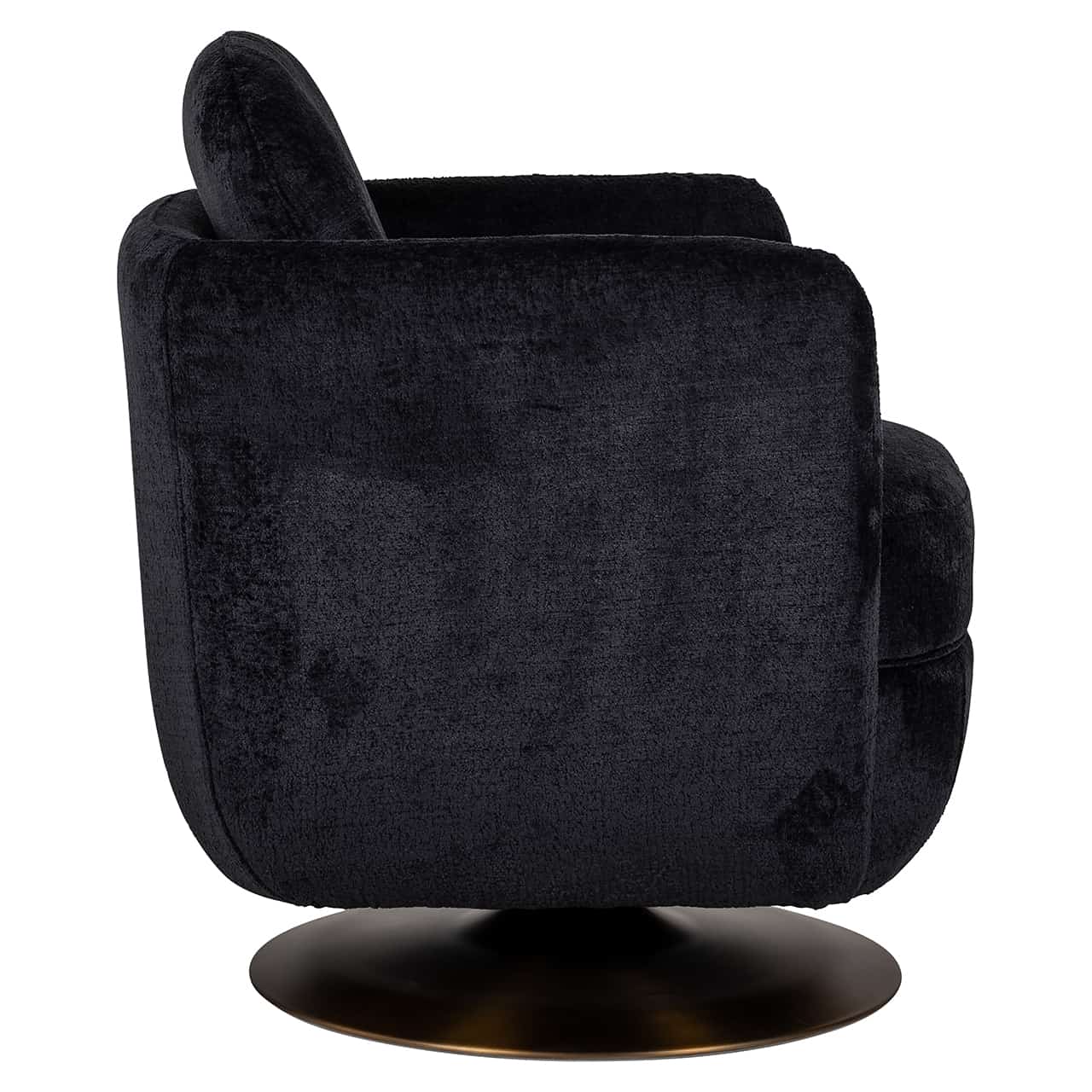 S4576 BLACK CHENILLE - Fotel obrotowy Turner czarny szenil (Bergen 809 czarny szenil)