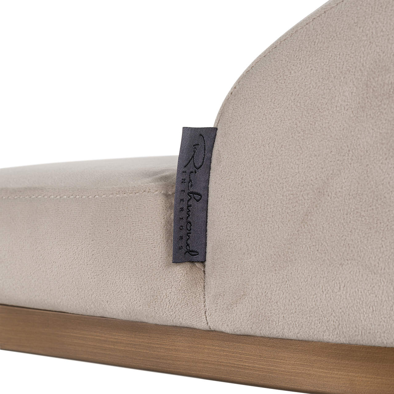 S4580 FR KHAKI VELVET - Stołek barowy Bolton khaki aksamit / szczotkowane złoto ognioodporne (FR-Quartz 903 Khaki)