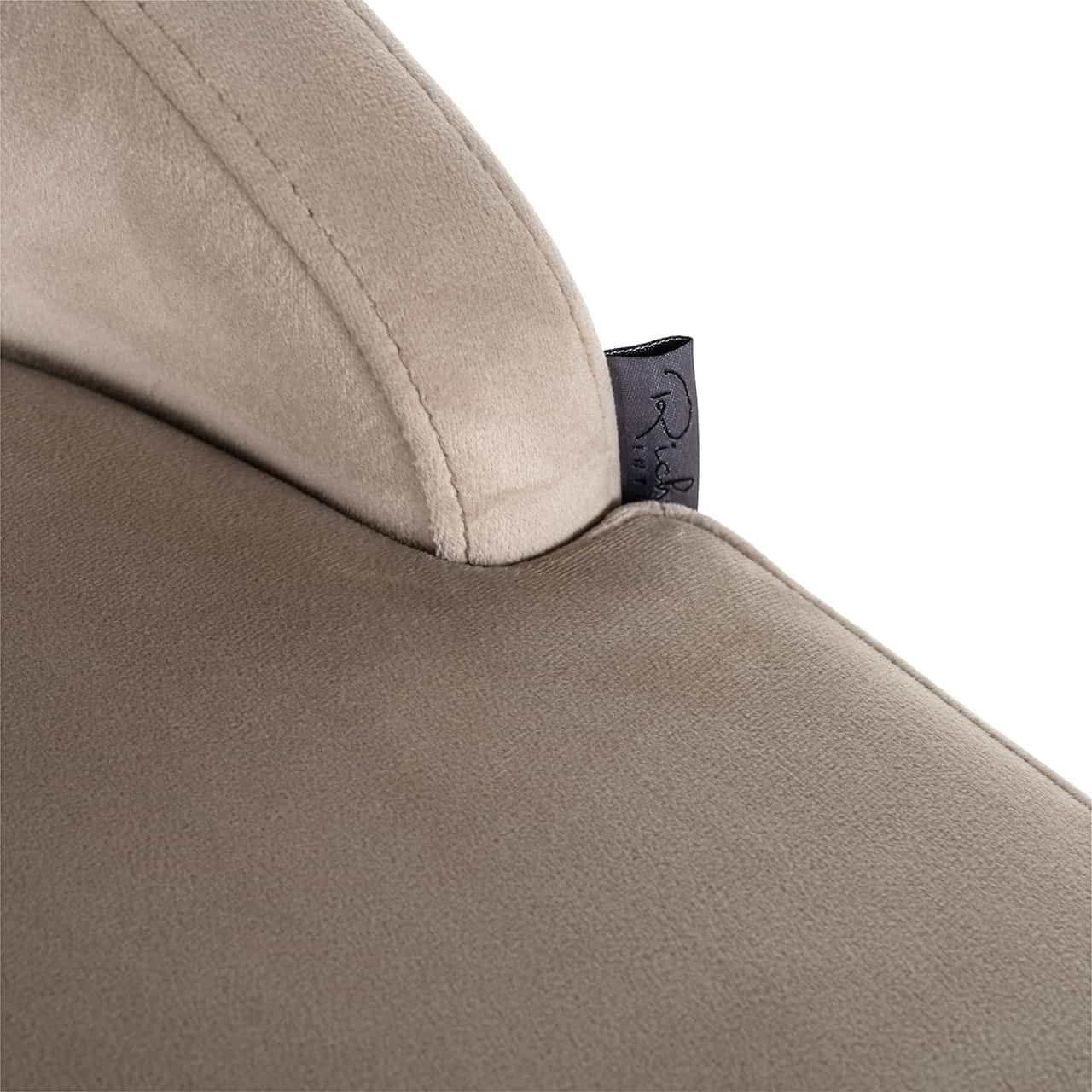 S4580 FR KHAKI VELVET - Stołek barowy Bolton khaki aksamit / szczotkowane złoto ognioodporne (FR-Quartz 903 Khaki)