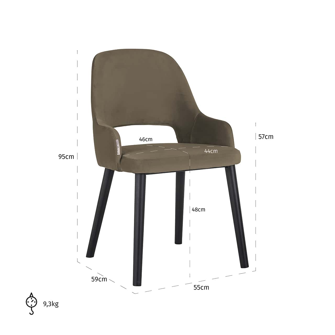 S4590 SHITAKE SEVEN - Krzesło Antony shitake siedem (Seven Shitake 124)