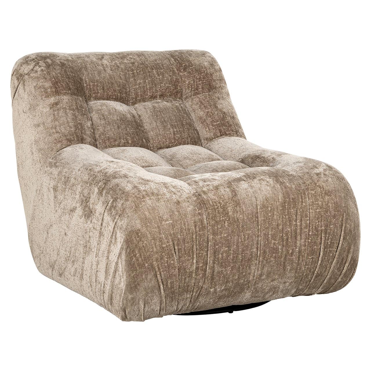 S4597 TAUPE CHENILLE - Fotel obrotowy Rosy taupe chenille (Bergen 104 taupe chenille)