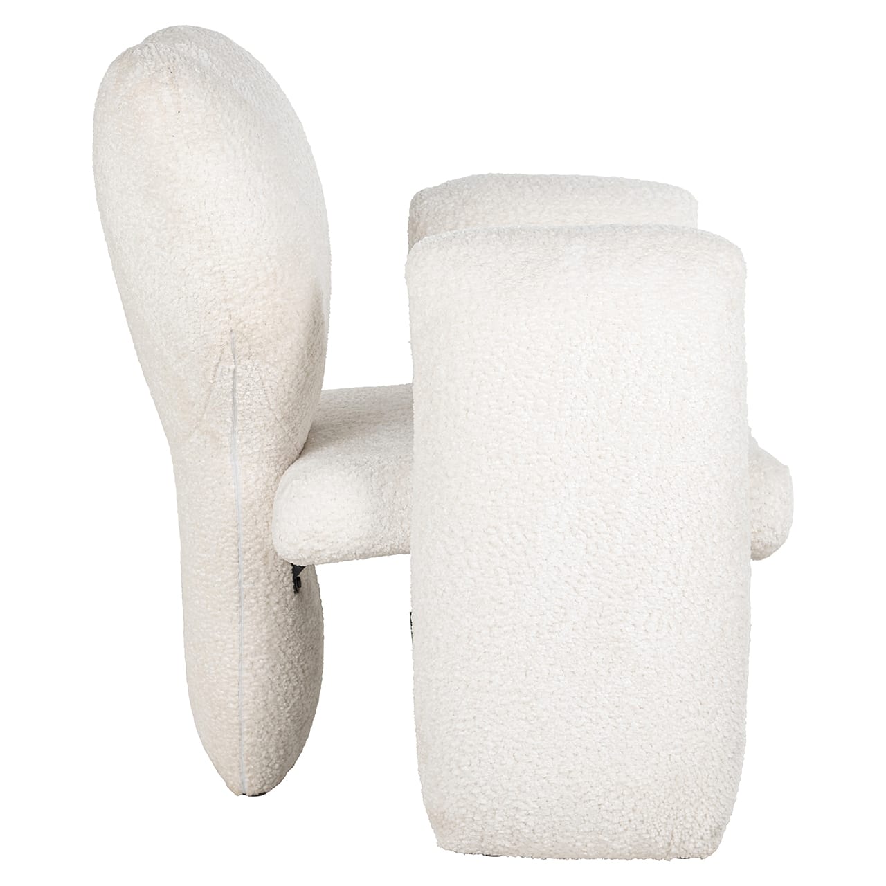 S4618 WHITE SHEEP - Fotel Didi (Owca 02 biały)
