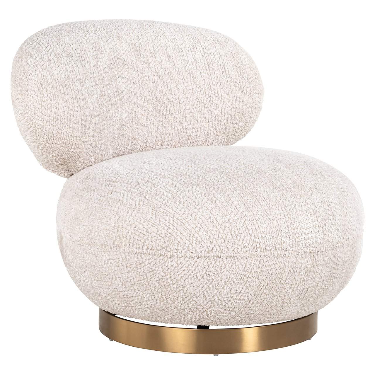 S4736 LOVELY CREAM - Fotel obrotowy Jace Lovely kremowy (Be Lovely 11 Cream)