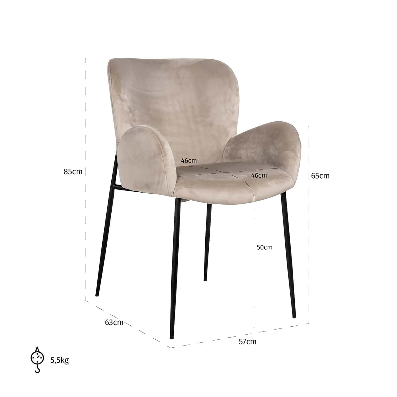 S4746 FR KHAKI VELVET - Krzesło Amber khaki aksamit trudnopalny (FR-Quartz 903 Khaki)