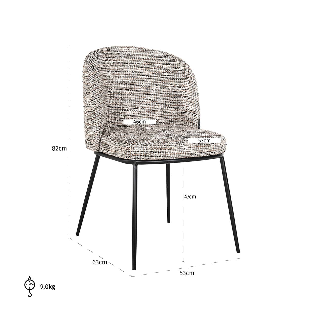 S4750 FR TRENDY NATURE - Krzesło Elvi trendy nature trudnopalne (Be Trendy 01 Nature)