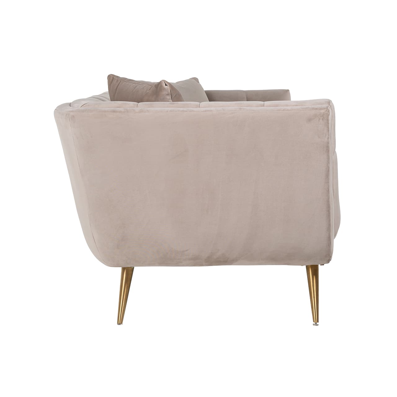 S5126 KHAKI VELVET - Sofa Huxley Khaki aksamit / Szczotkowane złoto (Kwarc Khaki 903)