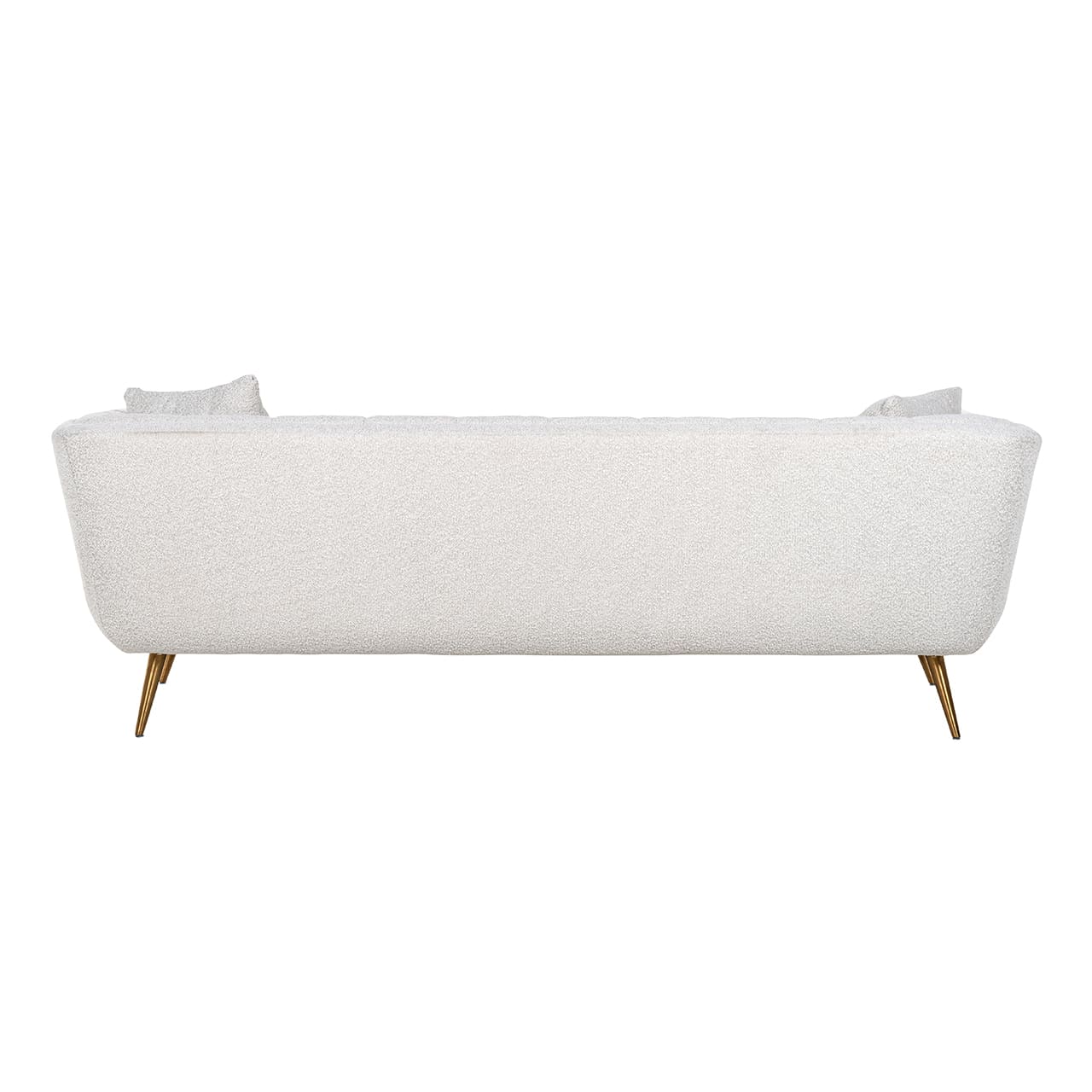 S5126 WHITE BOUCLÉ - Sofa Huxley White Bouclé / Szczotkowane złoto (Copenhagen 900 Bouclé White)