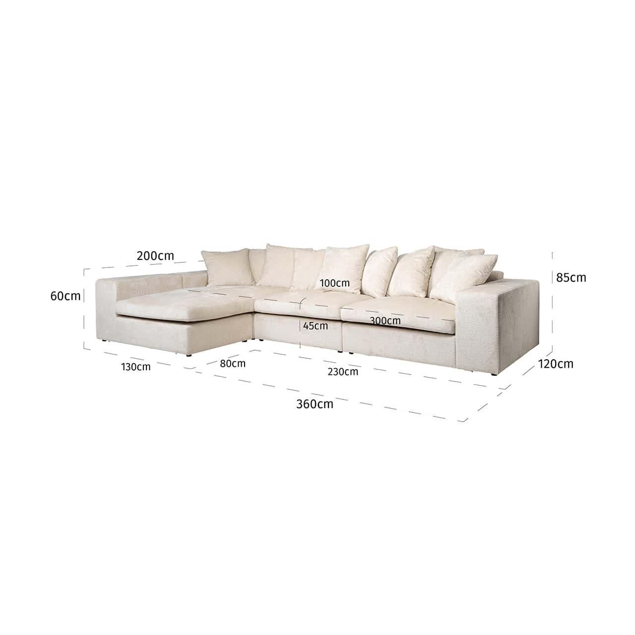 S5135 SP - Sofa Alcazar 3-osobowa + salon lewa/prawa