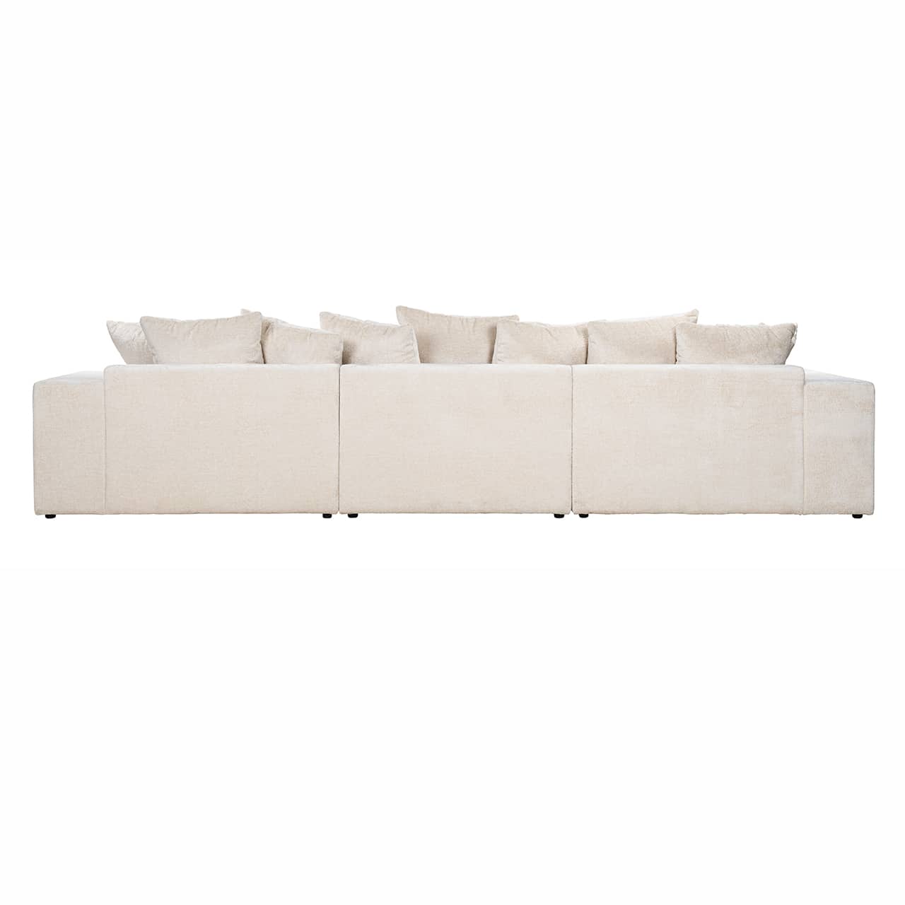 S5135 WHITE CHENILLE - Sofa Alcazar 3 osobowa + salon lewa/prawa biała szenila (Bergen 900 biała szenila)