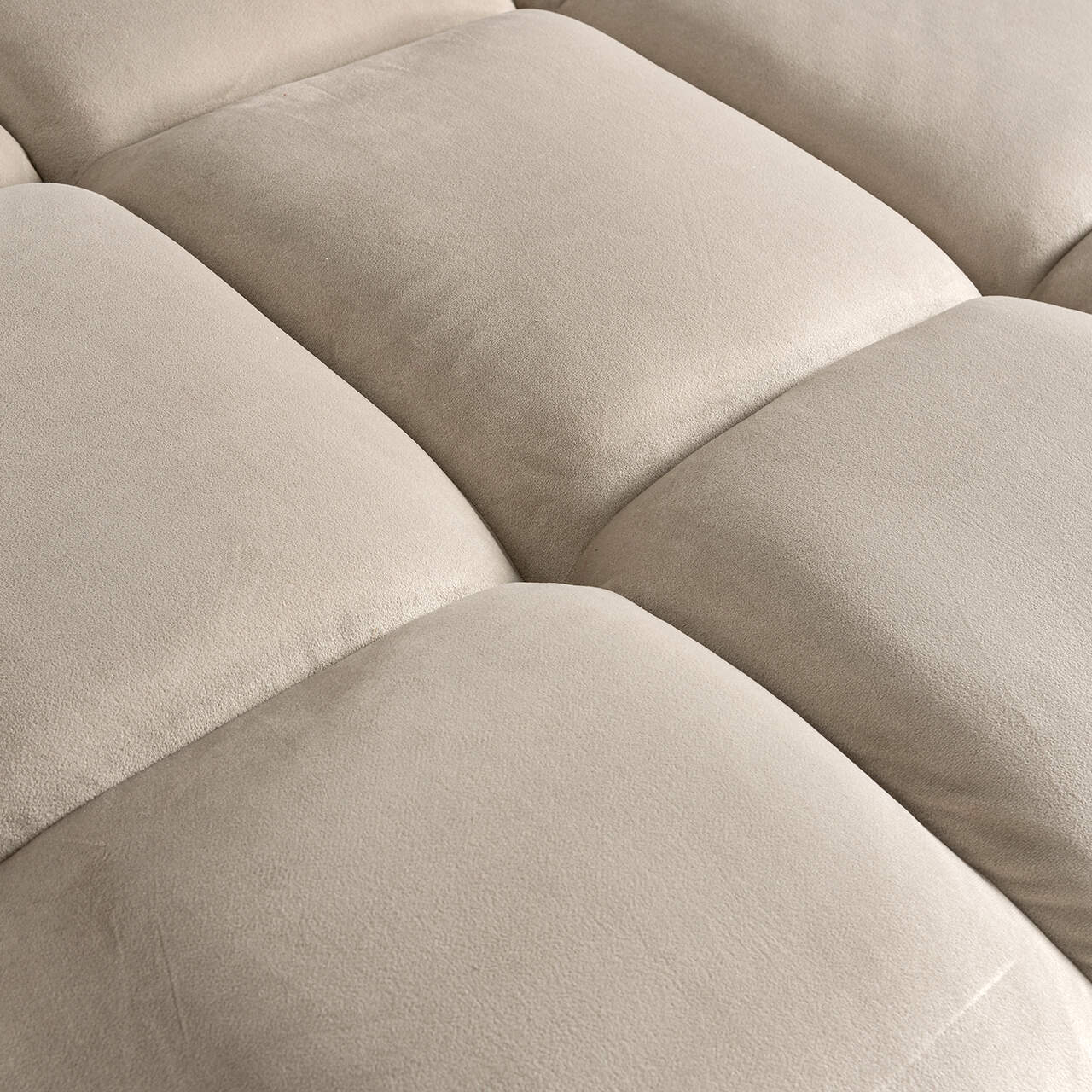 S5136 KHAKI VELVET - Sofa Cube 3-osobowa + salon lewa (Quartz Khaki 903)