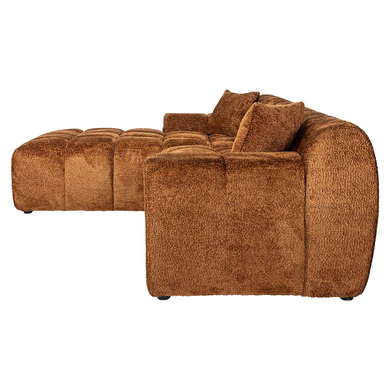 S5136 LOVELY CINNAMON - Sofa Cube 3-osobowa + salon lewa (Be Lovely 603 Cinnamon)