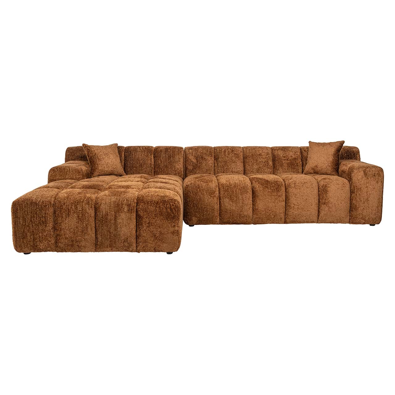 S5136 LOVELY CINNAMON - Sofa Cube 3-osobowa + salon lewa (Be Lovely 603 Cinnamon)