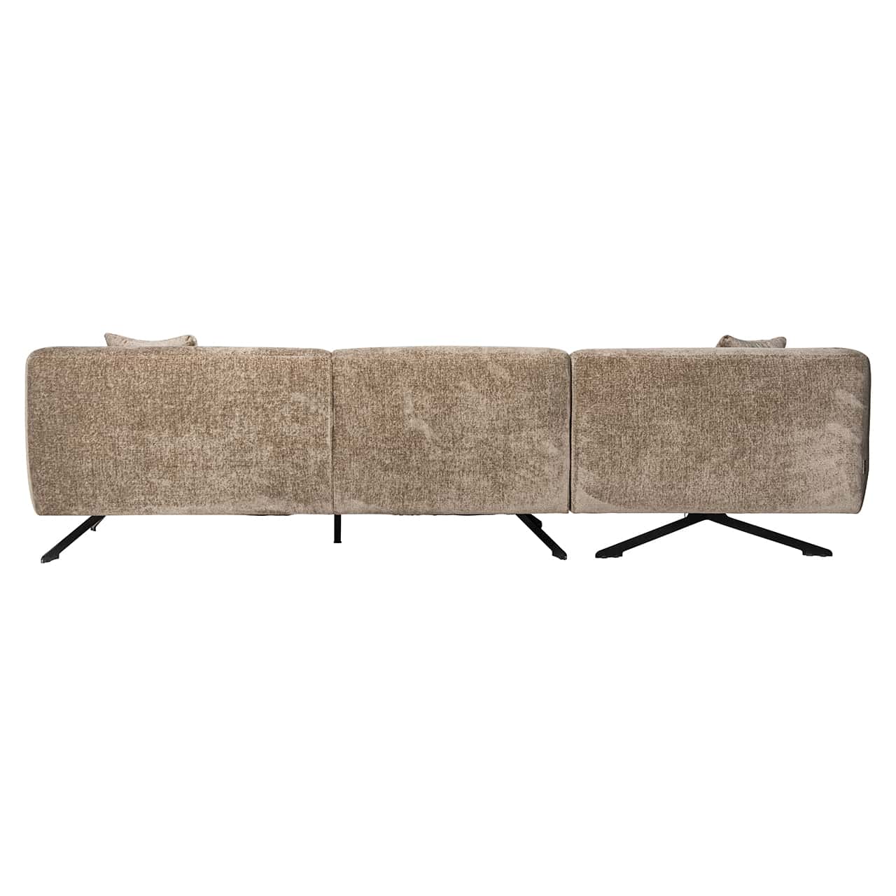 S5138 TAUPE CHENILLE - Sofa Donovan 3-osobowa + salon lewy (Bergen 104 szenil ciemnoszary)