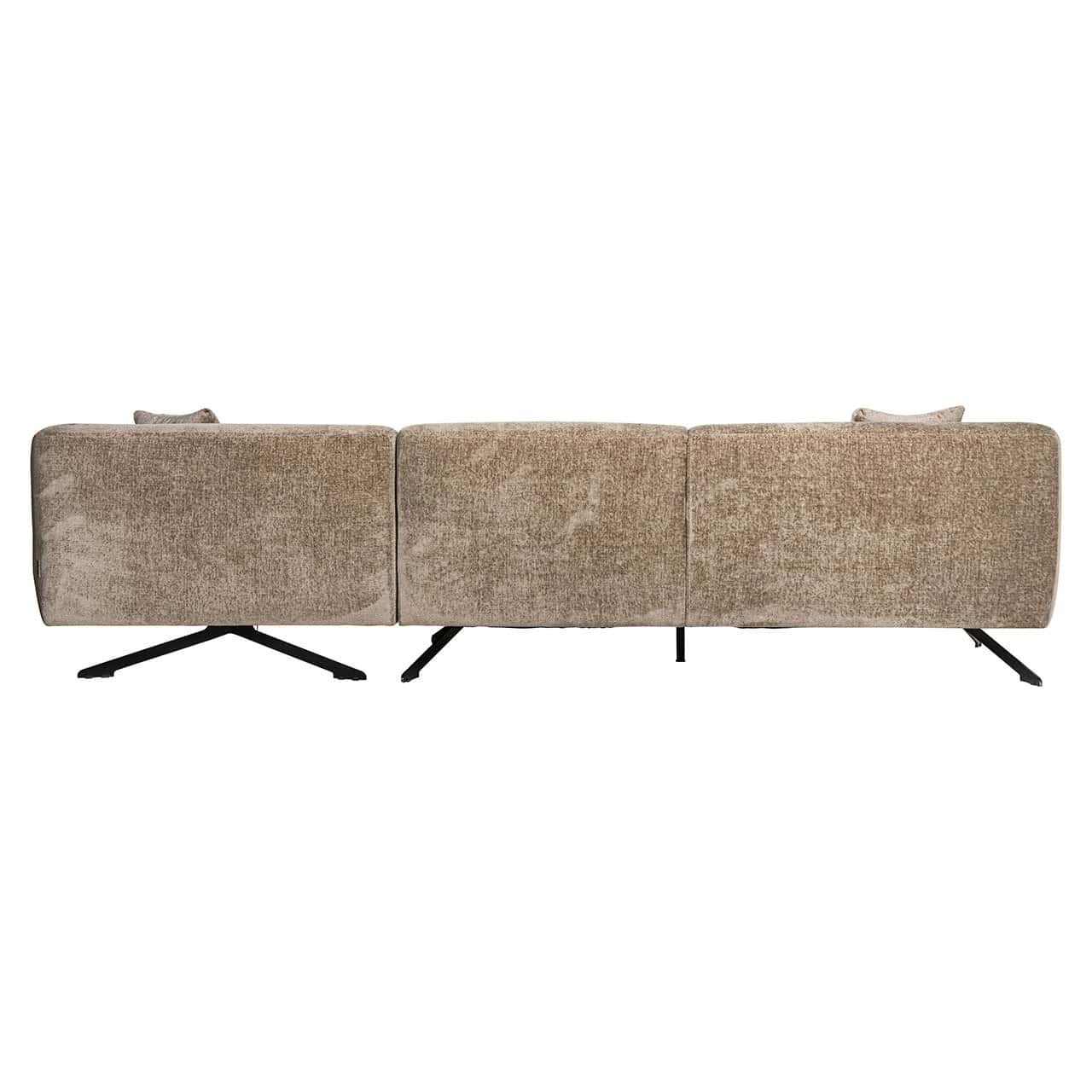 S5139 TAUPE CHENILLE - Sofa Donovan 3-osobowa + salon prawy (Bergen 104 szenil ciemnoszary)